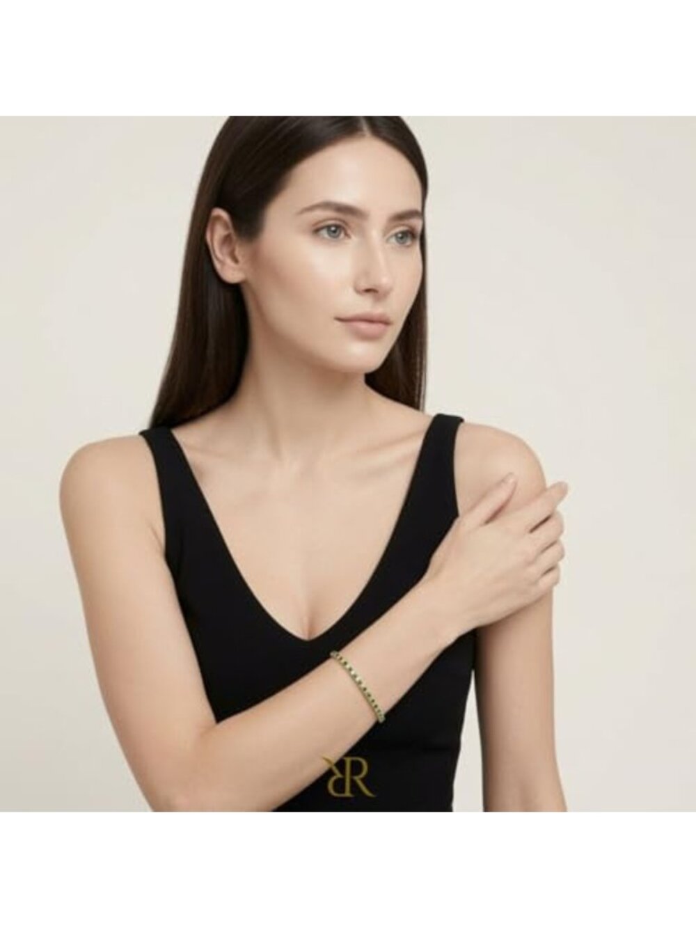 14K Gold Plated Multicolor CZ Birthstone Tennis Bracelet - Elegant & Dazzling - Picture 3 of 6